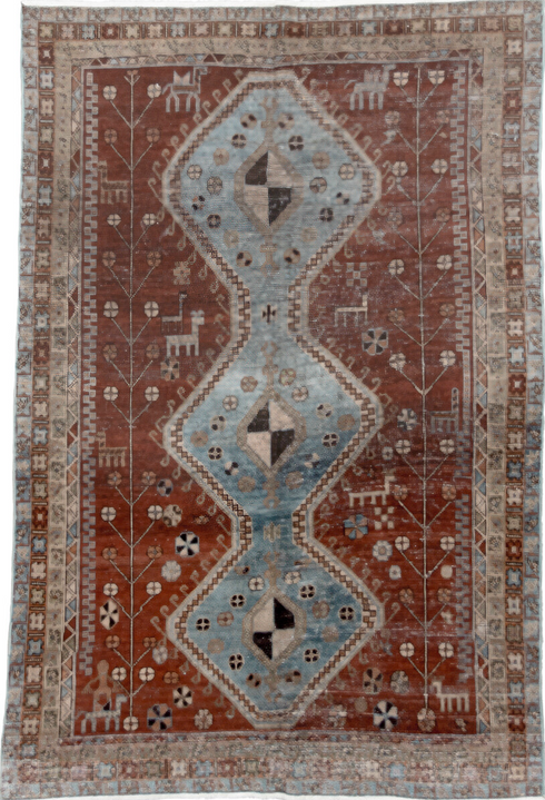 Vintage Shiraz Area Rug (4' x 6')
